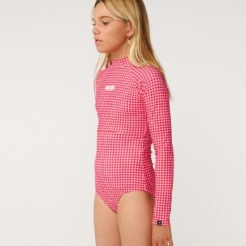 Rip Curl Island Check Ls Surfsuit- Deep Red/pink. Rip Curl Swimwear - Separates in Girls Swimwear - Separates & Girls Swimwear. Code: 14ZGRV
