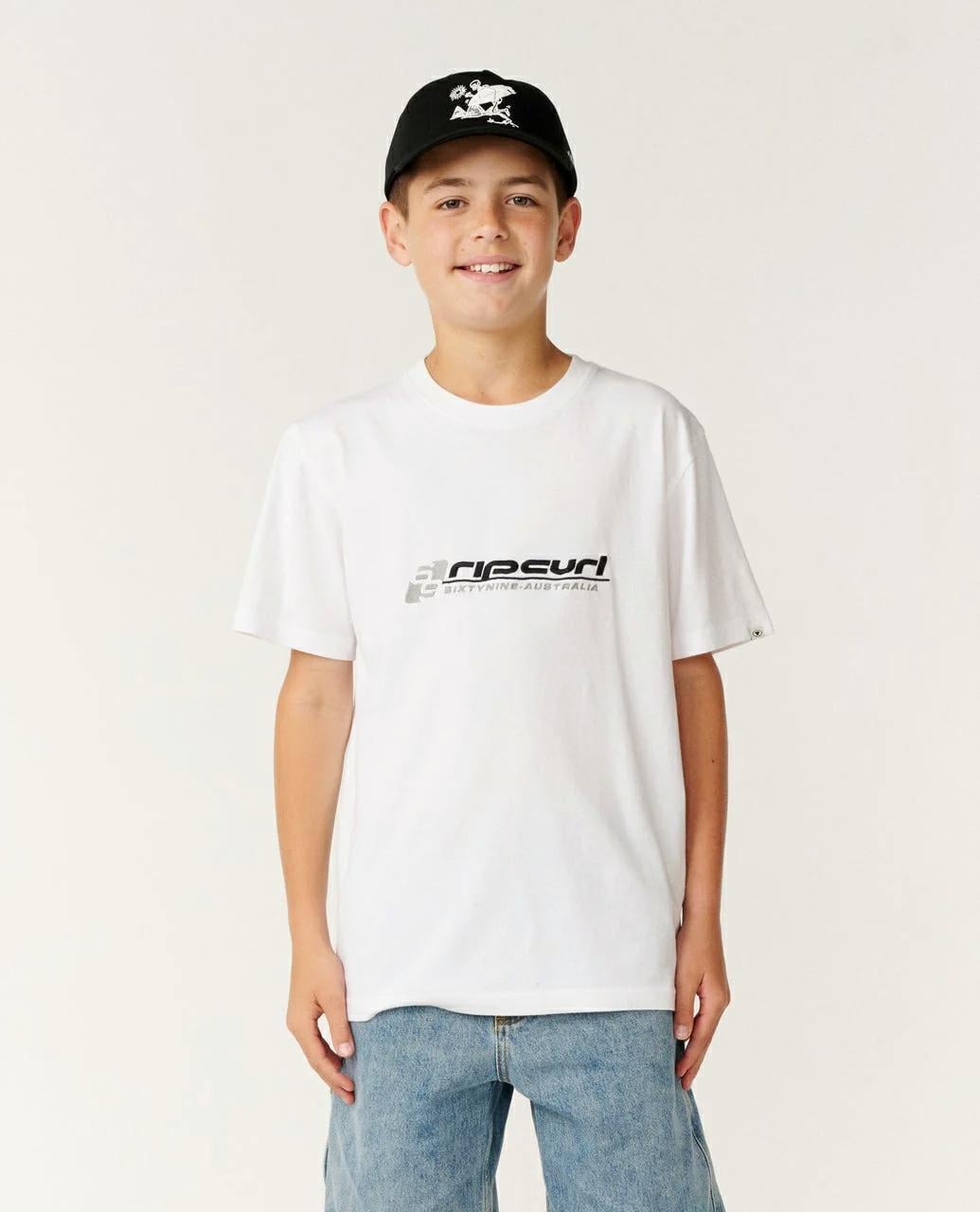 Rip Curl Archive 69 Embroid Tee-bo White. Rip Curl Tees in Boys Tees & Boys T-shirts & Singlets. Code: 162BTE
