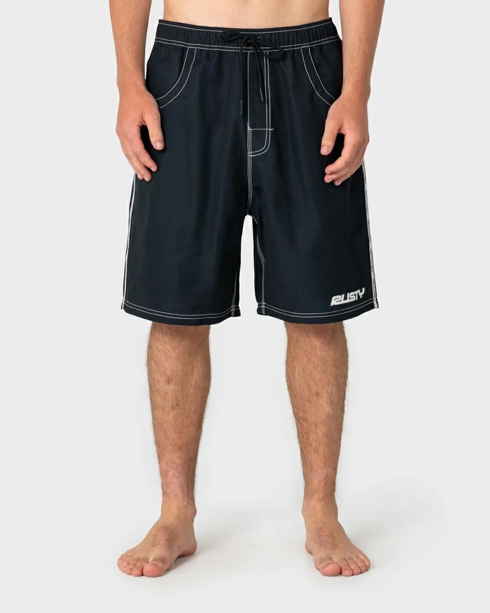Rusty Flip Daddy Boardshort Black 4. Rusty Boardshorts - Elastic Waist in Mens Boardshorts - Elastic Waist & Mens Shorts. Code: BSM1674