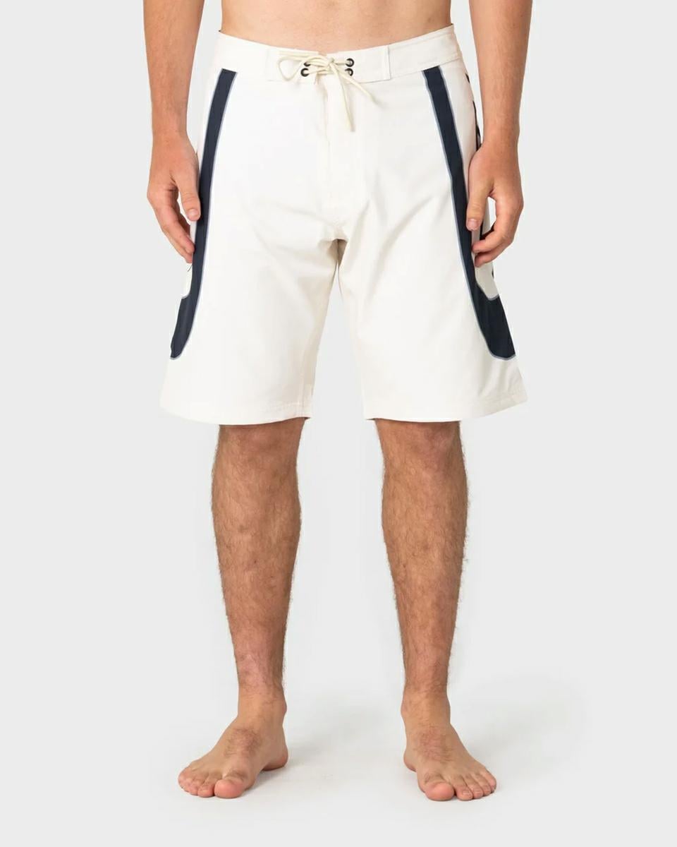 Rusty Charger Fixed Waist Board Cream. Rusty Boardshorts - Fitted Waist in Mens Boardshorts - Fitted Waist & Mens Shorts. Code: BSM1767