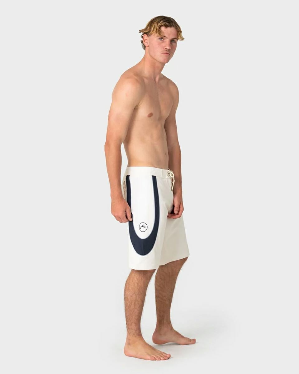 Rusty Charger Fixed Waist Board Cream. Rusty Boardshorts - Fitted Waist in Mens Boardshorts - Fitted Waist & Mens Shorts. Code: BSM1767