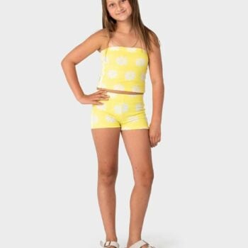 Rusty Hazey Daisy Towelling Top Pale Banana. Rusty Tees in Girls Tees & Girls T-shirts & Singlets. Code: FSG0021