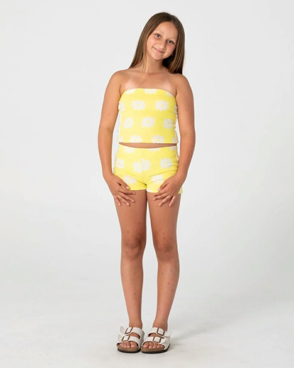 Rusty Hazey Daisy Towelling Top Pale Banana. Rusty Tees in Girls Tees & Girls T-shirts & Singlets. Code: FSG0021