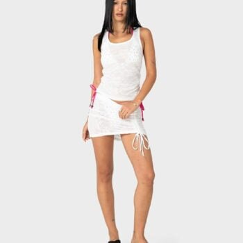 Rusty Miss Lace Ruched Top White. Rusty Tees in Womens Tees & Womens T-shirts & Singlets. Code: FSL0793