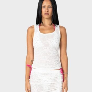 Rusty Miss Lace Ruched Top White. Rusty Tees in Womens Tees & Womens T-shirts & Singlets. Code: FSL0793