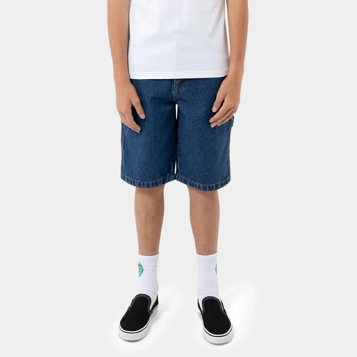 Santa Cruz Skateboards Classic Dot Baggy Shorts Stone Wash Indigo. Santa Cruz Skateboards Walkshorts - Fitted Waist in Boys Walkshorts - Fitted Waist & Boys Shorts. Code: SB225-SH01