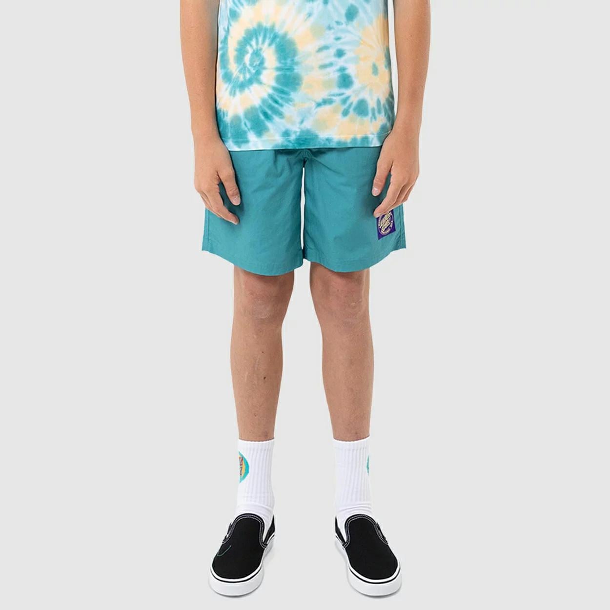 Santa Cruz Skateboards Mfg Cruzier Ew Bshort Teal. Santa Cruz Skateboards Boardshorts - Elastic Waist in Boys Boardshorts - Elastic Waist & Boys Shorts. Code: SB226-SH03