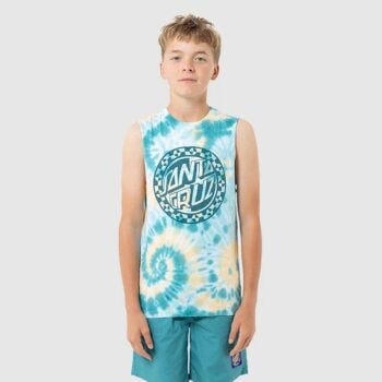Santa Cruz Skateboards Malba Crash Dot Muscle Ti Dye Teal. Santa Cruz Skateboards Singlets & Tanks in Boys Singlets & Tanks & Boys T-shirts & Singlets. Code: SB226-SV03
