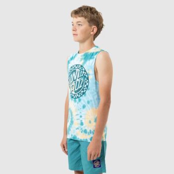 Santa Cruz Skateboards Malba Crash Dot Muscle Ti Dye Teal. Santa Cruz Skateboards Singlets & Tanks in Boys Singlets & Tanks & Boys T-shirts & Singlets. Code: SB226-SV03