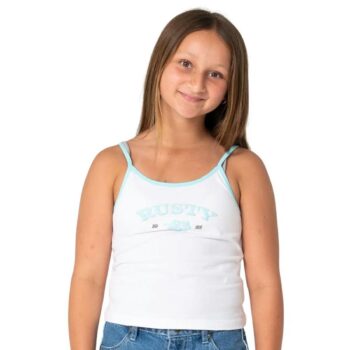Rusty Britney Tank Girls White / Blue. Rusty Singlets & Tanks in Girls Singlets & Tanks & Girls T-shirts & Singlets. Code: TSG0019
