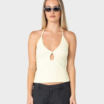 Rusty Emma Cut Out Skimmer Tank Pale Banana. Rusty Singlets & Tanks in Womens Singlets & Tanks & Womens T-shirts & Singlets. Code: TSL0642