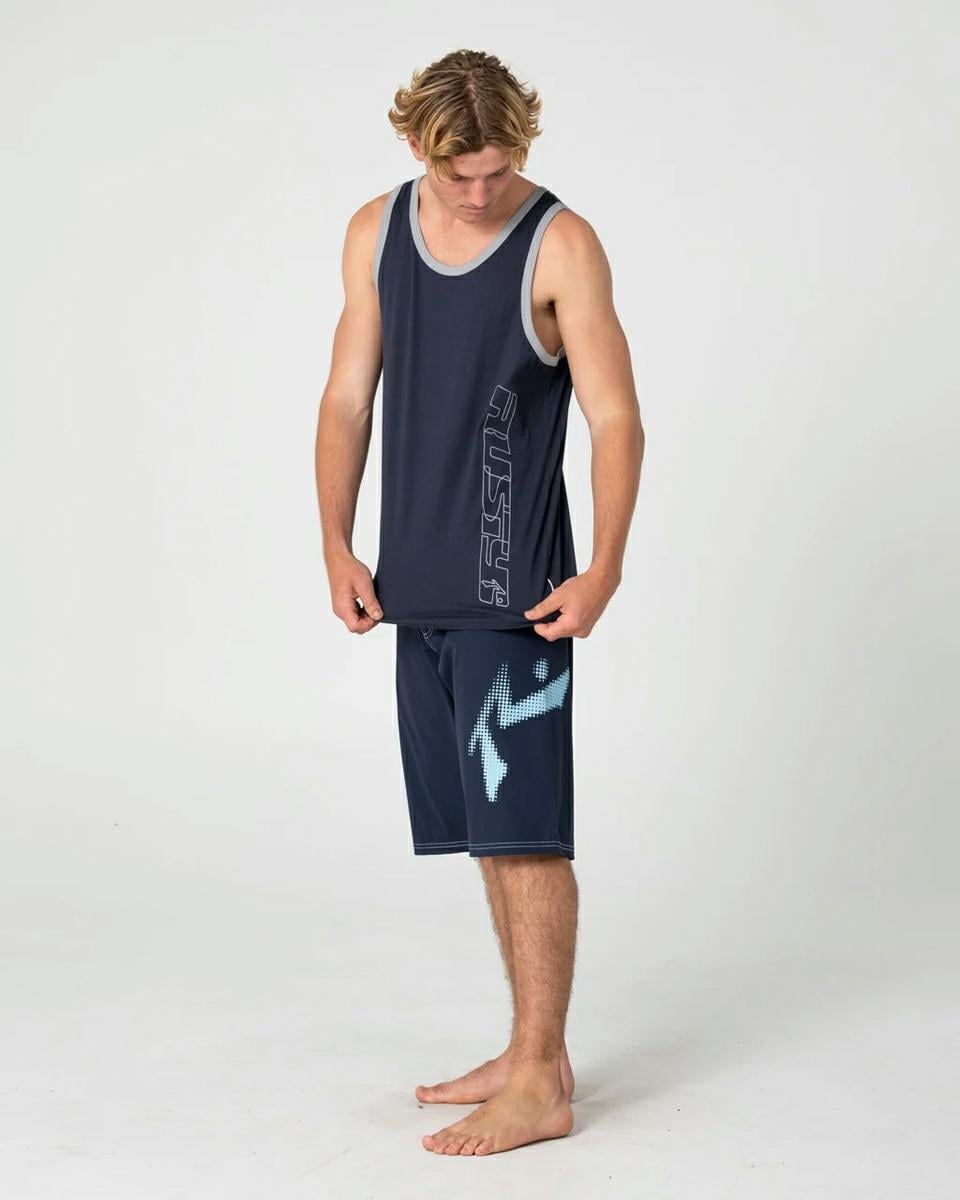 Rusty Speedrun Tank Navy Blue. Rusty Singlets & Tanks in Mens Singlets & Tanks & Mens T-shirts & Singlets. Code: TSM0548