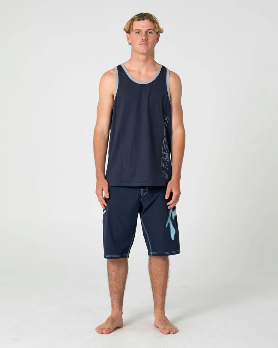 Rusty Speedrun Tank Navy Blue. Rusty Singlets & Tanks in Mens Singlets & Tanks & Mens T-shirts & Singlets. Code: TSM0548