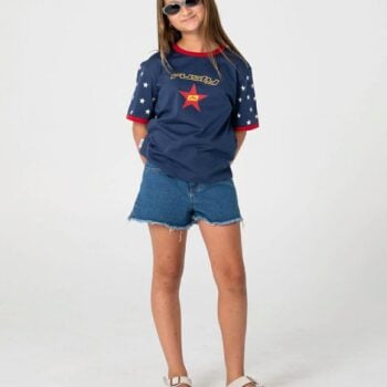 Rusty Girls Star Boom Bang Tee Blue / Red. Rusty Tees in Girls Tees & Girls T-shirts & Singlets. Code: TTG0104