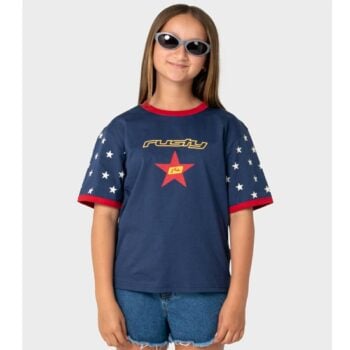 Rusty Girls Star Boom Bang Tee Blue / Red. Rusty Tees in Girls Tees & Girls T-shirts & Singlets. Code: TTG0104