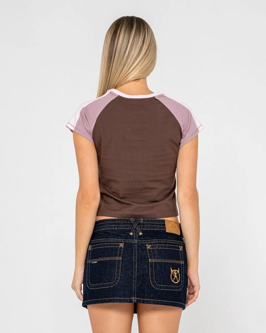 Rusty Bradley Mini Cap Sleeve T Java. Rusty Tees in Womens Tees & Womens T-shirts & Singlets. Code: TTL1428