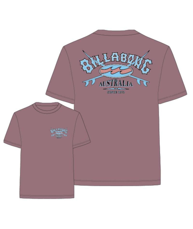 Billabong Boys Heritage Arch Ss Red Dahlia. Billabong Tees in Boys Tees & Boys T-shirts & Singlets. Code: UBBZT00350