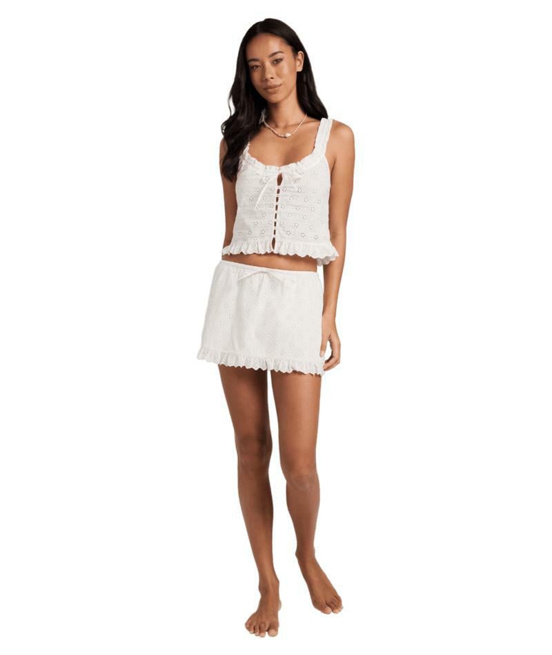 Billabong Simply Sweet Broderie Top Salt Crystal. Billabong Shirts - Short Sleeve in Womens Shirts - Short Sleeve & Womens Shirts. Code: UBJWT00292