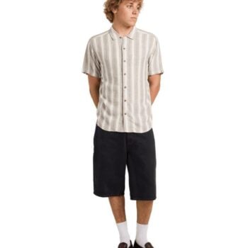 Rvca Beat Stripe Ss Shirt Mushroom. Rvca Shirts - Short Sleeve in Mens Shirts - Short Sleeve & Mens Shirts. Code: UVYWT00218