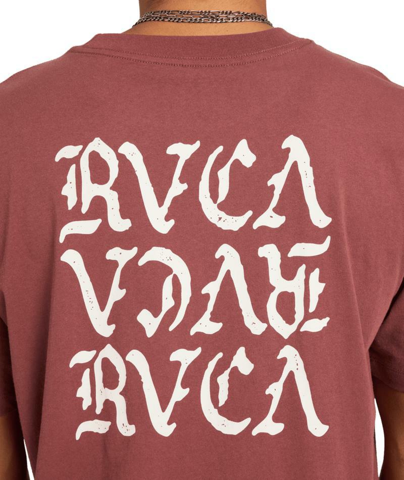 Rvca Rvca Stacked Ss Red Earth. Rvca Tees in Mens Tees & Mens T-shirts & Singlets. Code: UVYZT01031