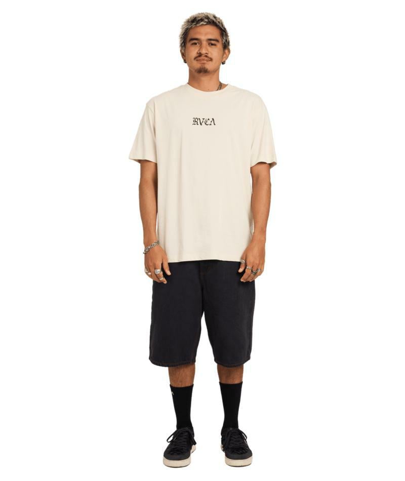 Rvca Rvca Stacked Ss Silver Bleach. Rvca Tees in Mens Tees & Mens T-shirts & Singlets. Code: UVYZT01031